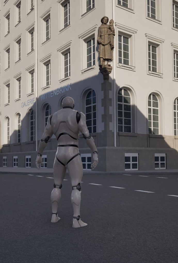 Roboter in Straßenszene