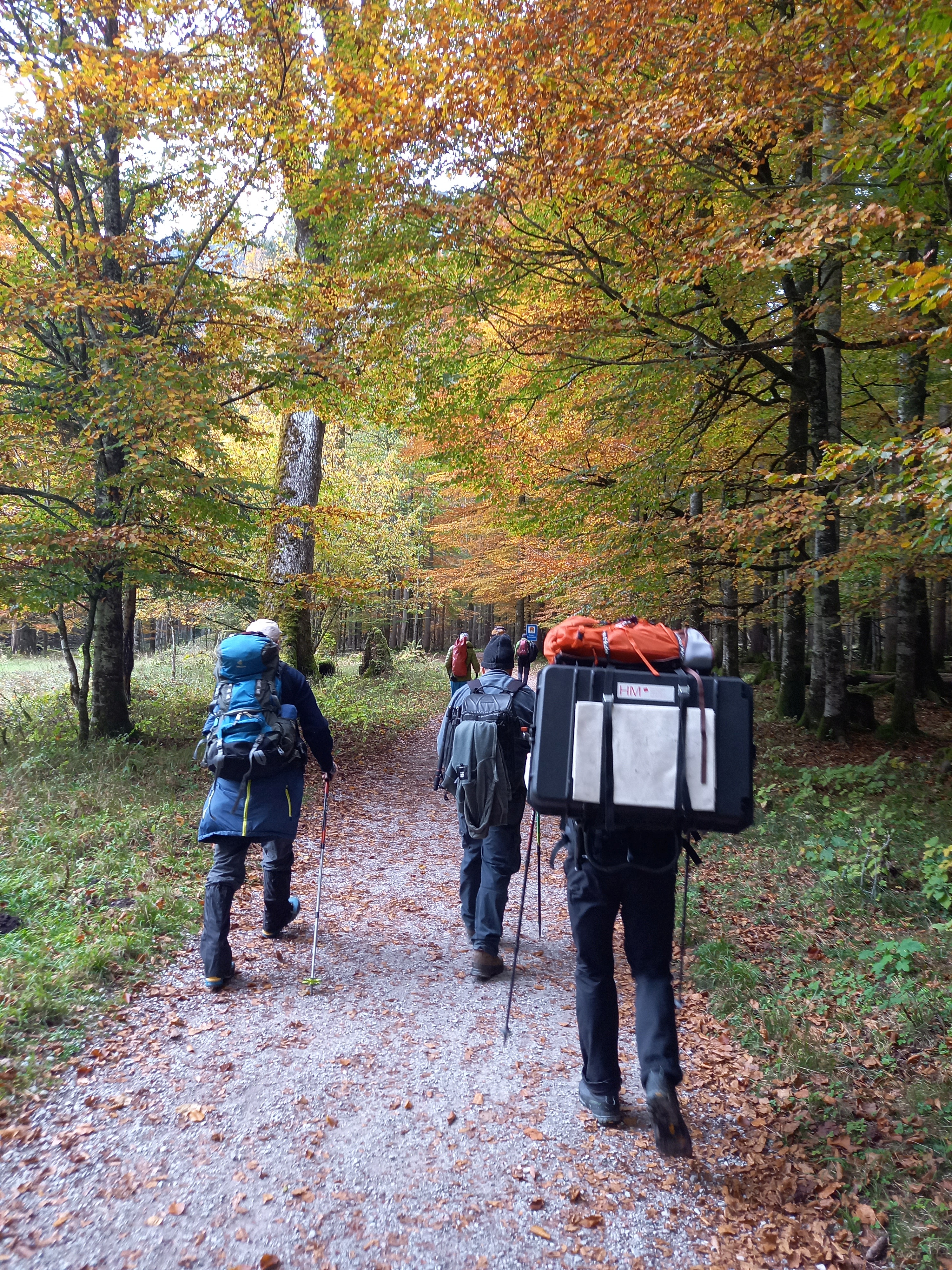 Auf dem Weg zum Messgebiet (Foto: Jens Czaja) Personen auf Wanderweg