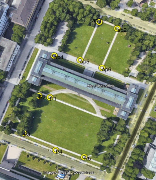 Luftbild mit Messpunkten