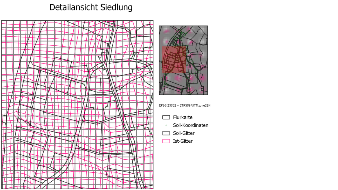 Visualisierung der Netzspannungen im Siedlungsbereich von Unholzing (Abbildung: Theresa Krausenecker) Kartengrafik
