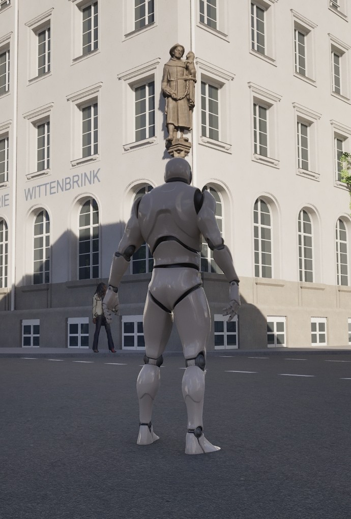 Roboter in Straßenszene