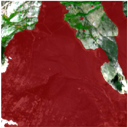 satellite image with overlay