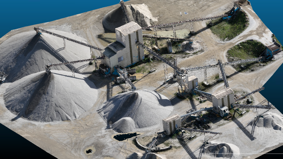 Photogrammetrische Punktwolke aus hochaufgelösten UAV-Luftbildern (Abbildung: Paul Hainzlmeier) Screenshot