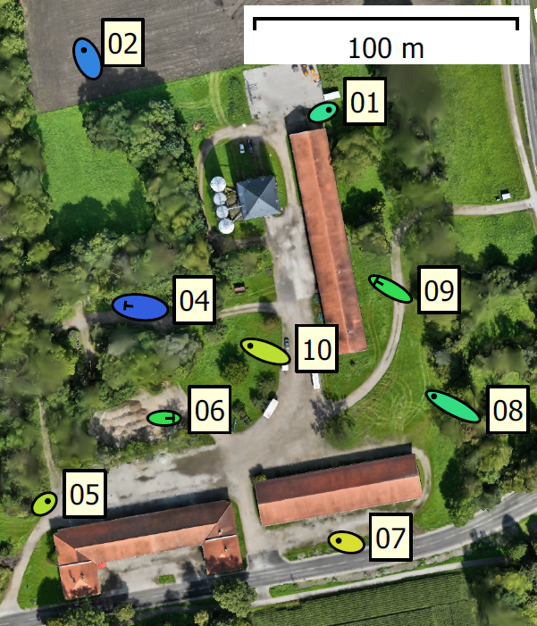 Orthophoto mit Markern