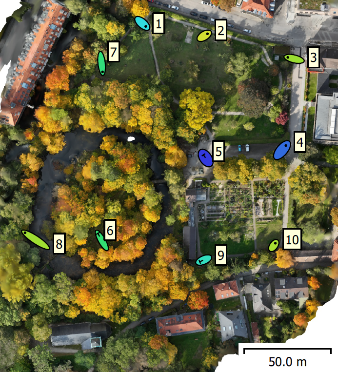 Orthophoto mit Markern