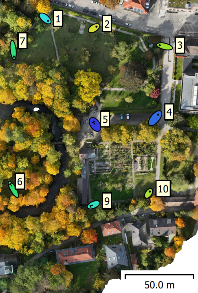 Orthophoto mit Markern