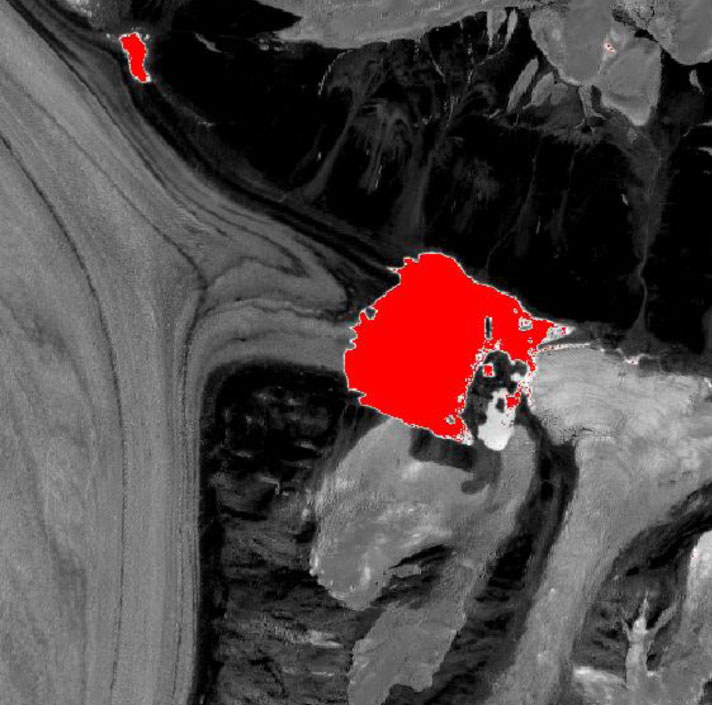 Satellitenbild mit Overlay