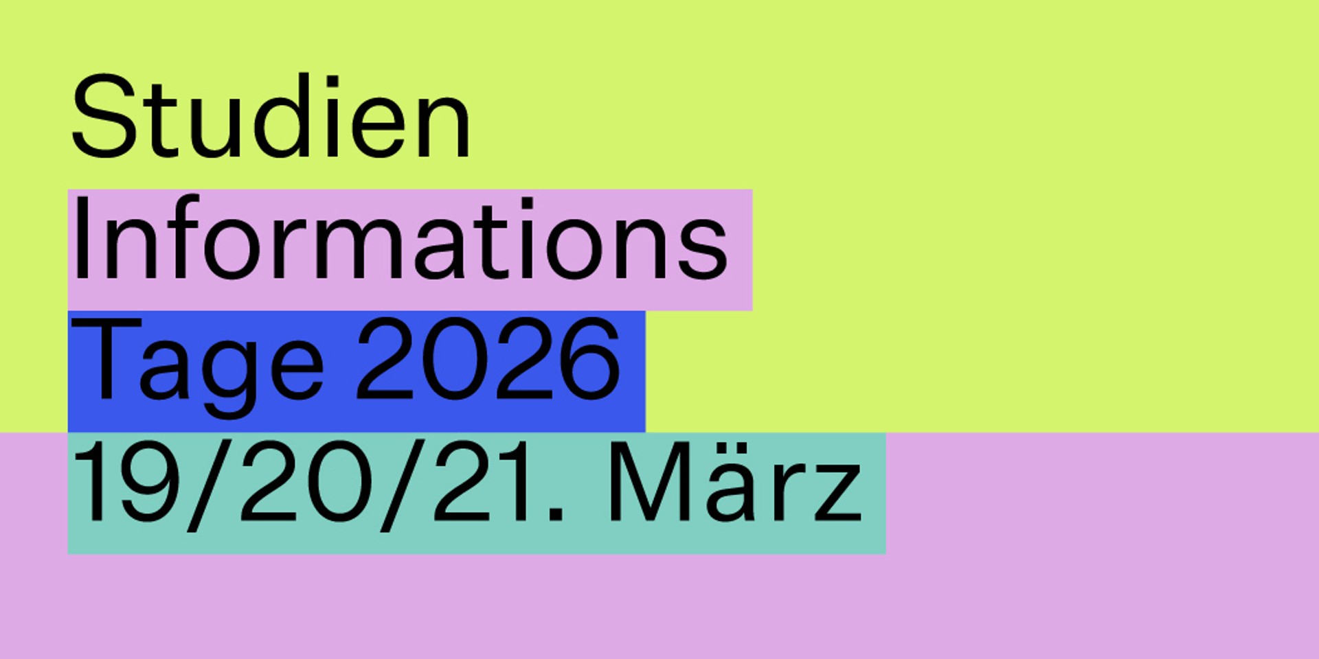 Studieninformationstage 2026