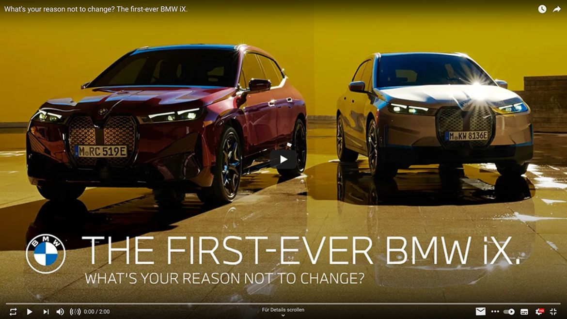 Social Media Kampagne BMW iX: What's your reason not to change? 