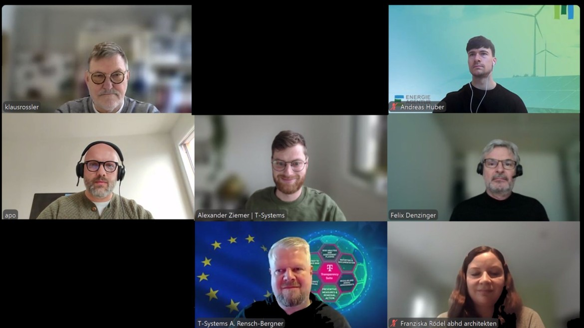 Zoom Konferenz zum Projekt-Kickoff im Co-Innnovation Lab der 