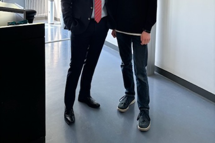 Prof. Dr. Roman Bechtel und Praktikant Matthias Meyer