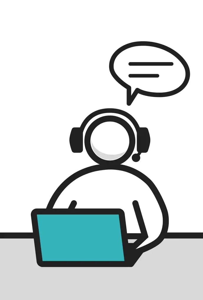 Person beim Videocall
