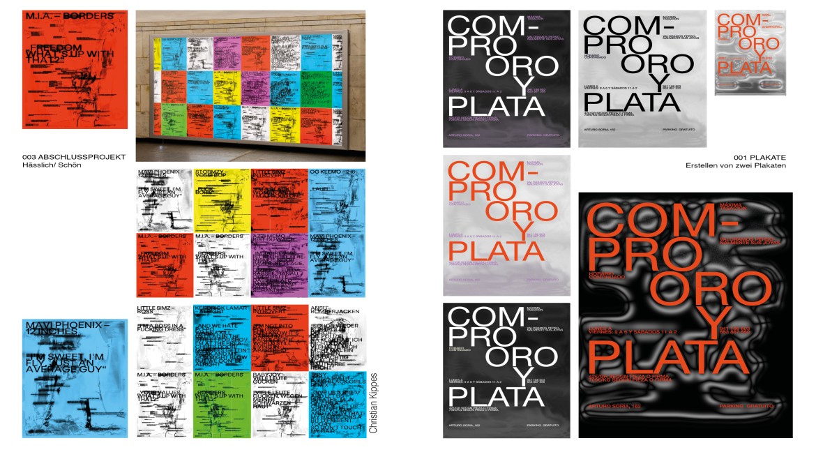 bild zeigt Arbeiten von Studierenden Christian Kippes