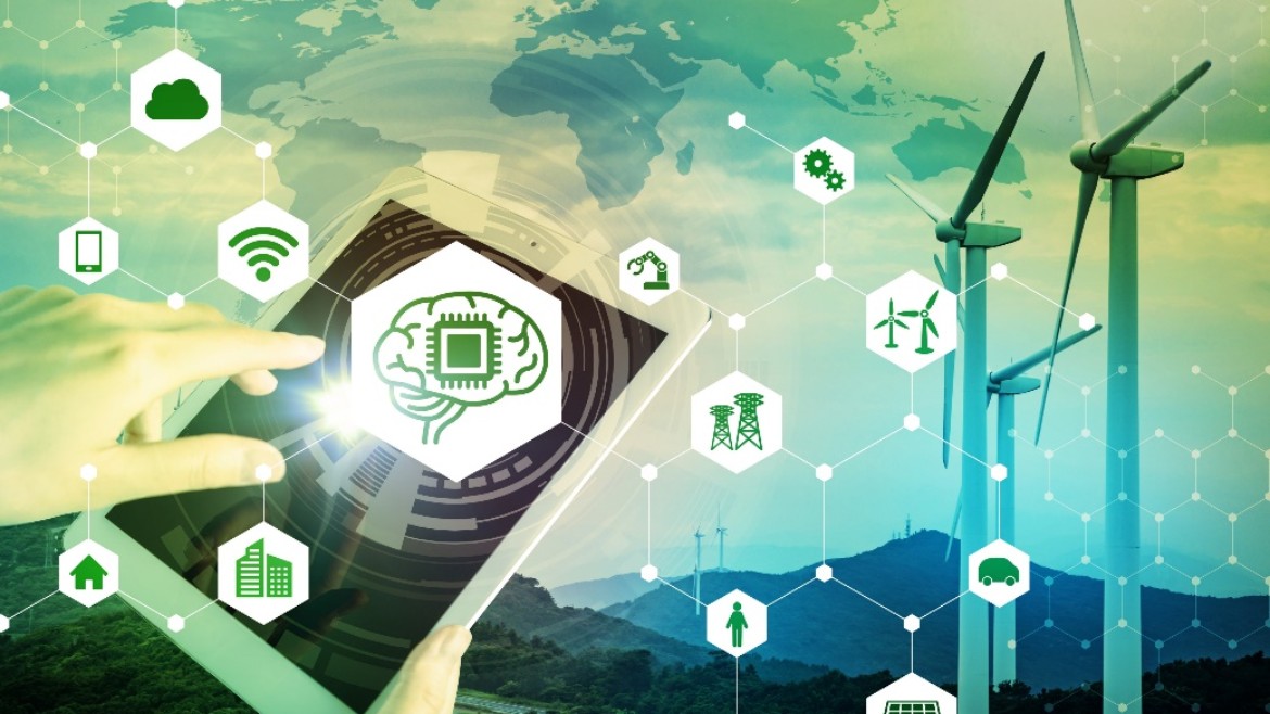 Ki (künstliche Intelligenz) und smart-Energy. Abstrakte Mischtechnik